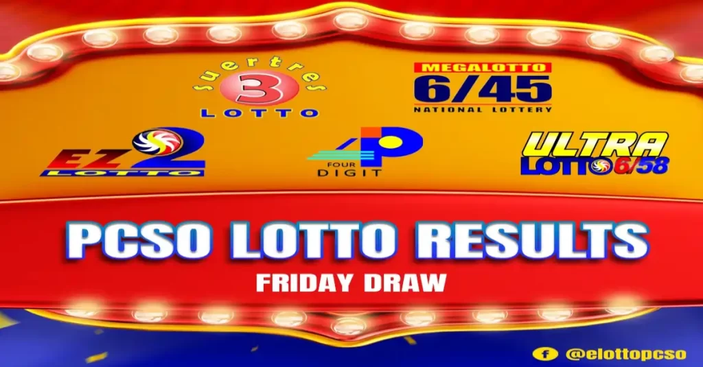 PCSO Lotto Result Today Friday